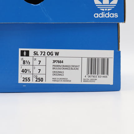 JP7664 adidas Originals SL72 OG Preloved Brown Orange Cream White (Women's)