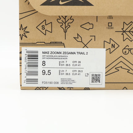 FD5190-008 Nike Zegama 2 Off Noir Monarch Pale Ivory Black (Men's)