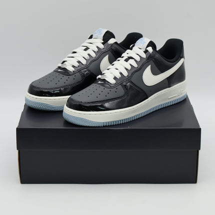 IB7676-001 Nike Air Force 1 Low Black Armory Blue Iron Grey Sail (Men's)
