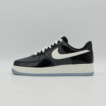 IB7676-001 Nike Air Force 1 Low Black Armory Blue Iron Grey Sail (Men's)