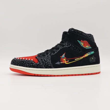 DN4904-001 Nike Air Jordan 1 Mid Siempre Familia Roma Green Chile Red (Men's)