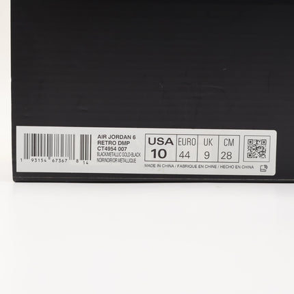 CT4954-007 Nike Air Jordan 6 Retro DMP Black Metallic Gold (Men's)