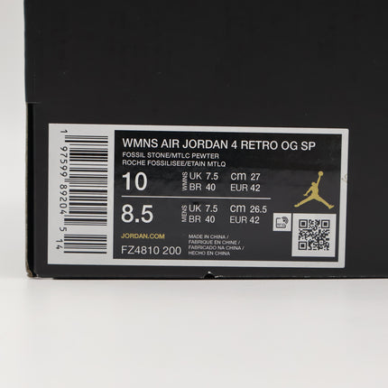 FZ4810-200 A Ma Maniere Nike Air Jordan 4 Retro OG SP Fossil Stone (Women's)