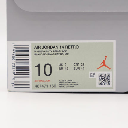 487471-160 Nike Air Jordan 14 Retro Black Toe (Men's)