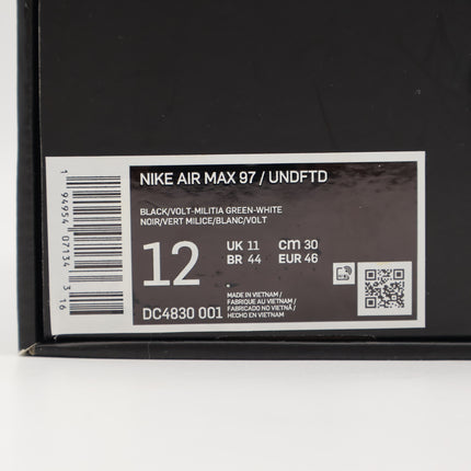DC4830-001 Nike Air Max 97 Undefeated Black Volt Militia Green (Men's)