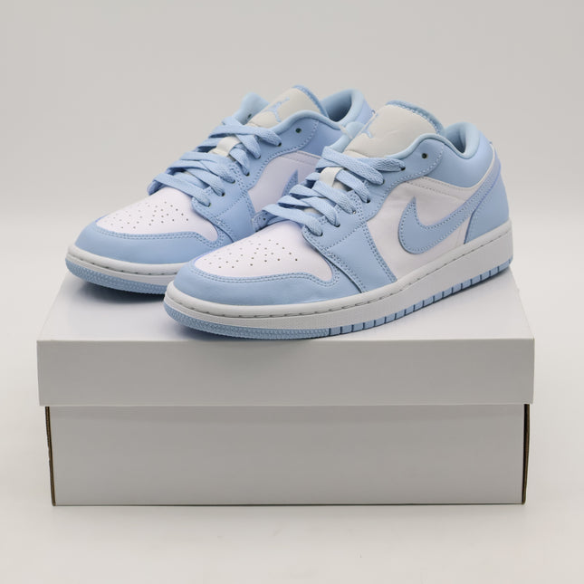 DC0774-141 Nike Jordan 1 Low Aluminum Ice Blue White Sky University (Women's)
