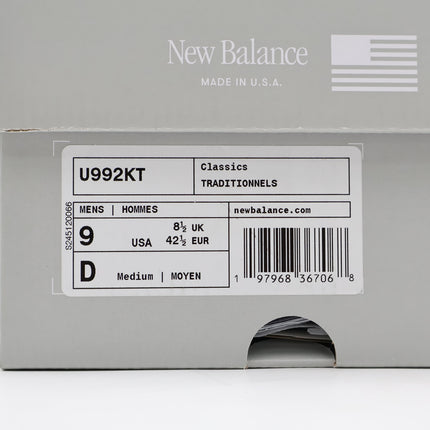 U992KT KITH New Balance 992 Aegean Blue Shadow Gray (Men's)